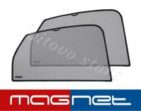 Mazda 2 (2007-н.в.) комплект бескрепёжныx защитных экранов Chiko magnet, задние боковые (Стандарт)